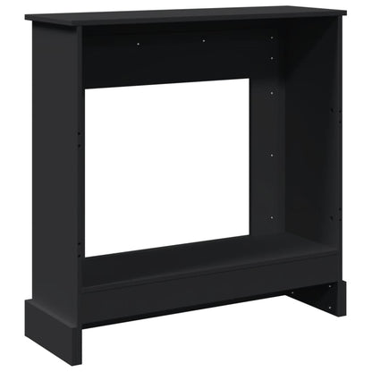 Fireplace Surround Black 90x30x90 cm Engineered Wood