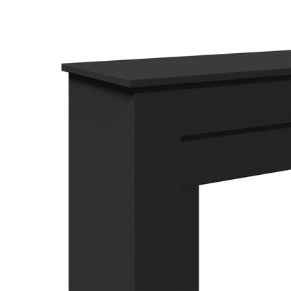 Fireplace Surround Black 90x30x90 cm Engineered Wood