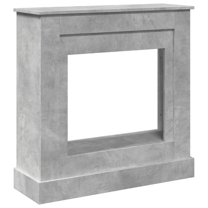 Fireplace Surround Concrete Grey 90x30x90 cm Engineered Wood