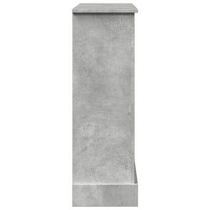 Fireplace Surround Concrete Grey 90x30x90 cm Engineered Wood