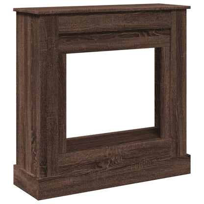 Fireplace Surround Brown Oak 90x30x90 cm Engineered Wood