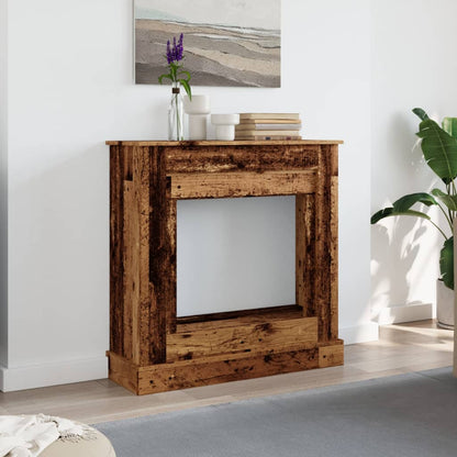 Fireplace Surround Old Wood 90x30x90 cm Engineered Wood