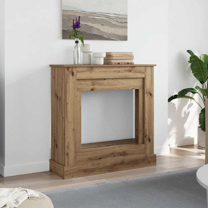 Fireplace Surround Artisan Oak 90x30x90 cm Engineered Wood