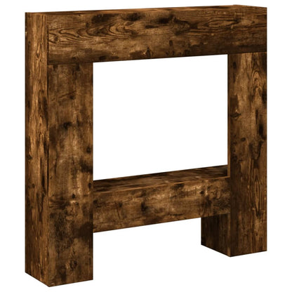 Fireplace Surround Smoked Oak 81x18x82 cm Engineered Wood