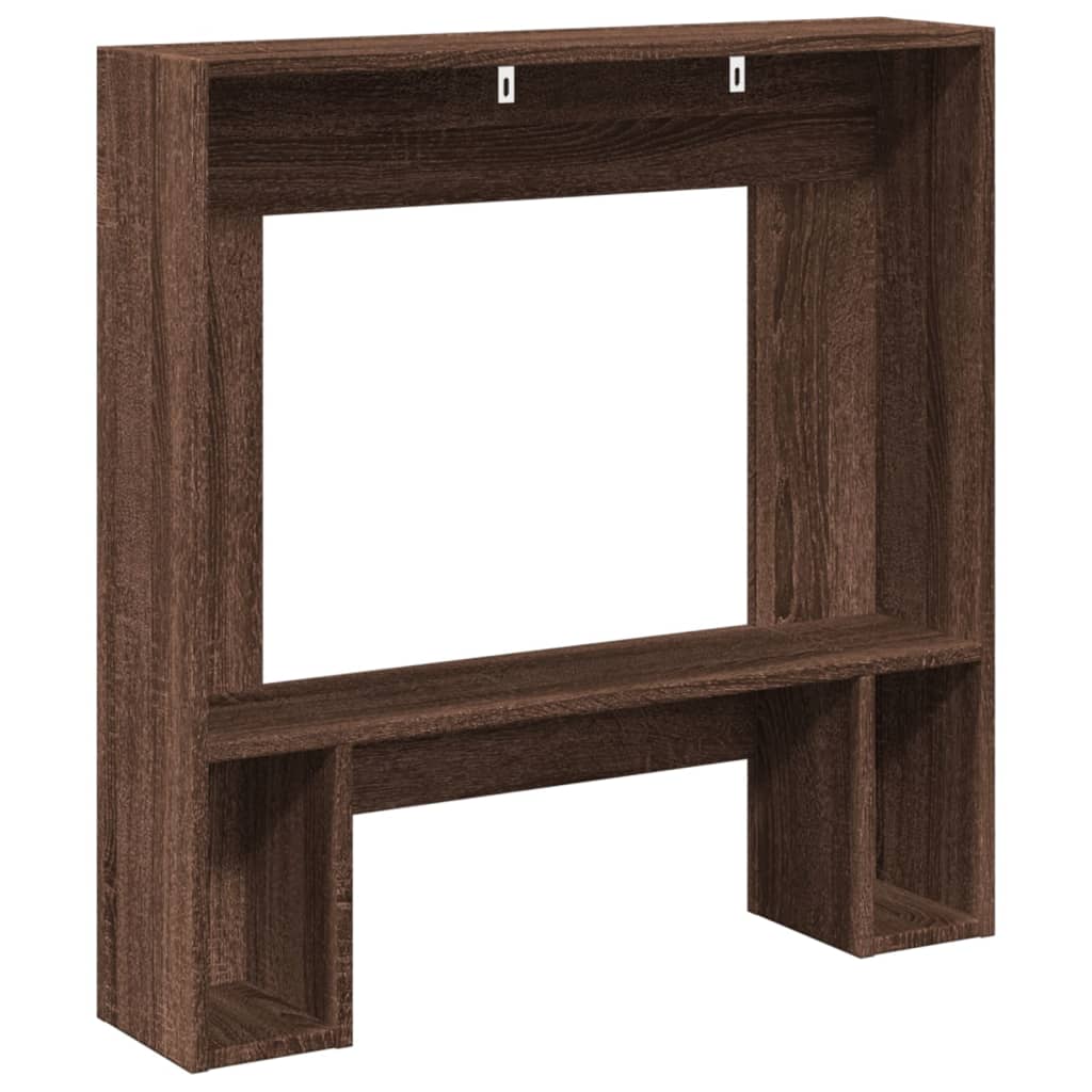 Fireplace Surround Brown Oak 81x18x82 cm Engineered Wood
