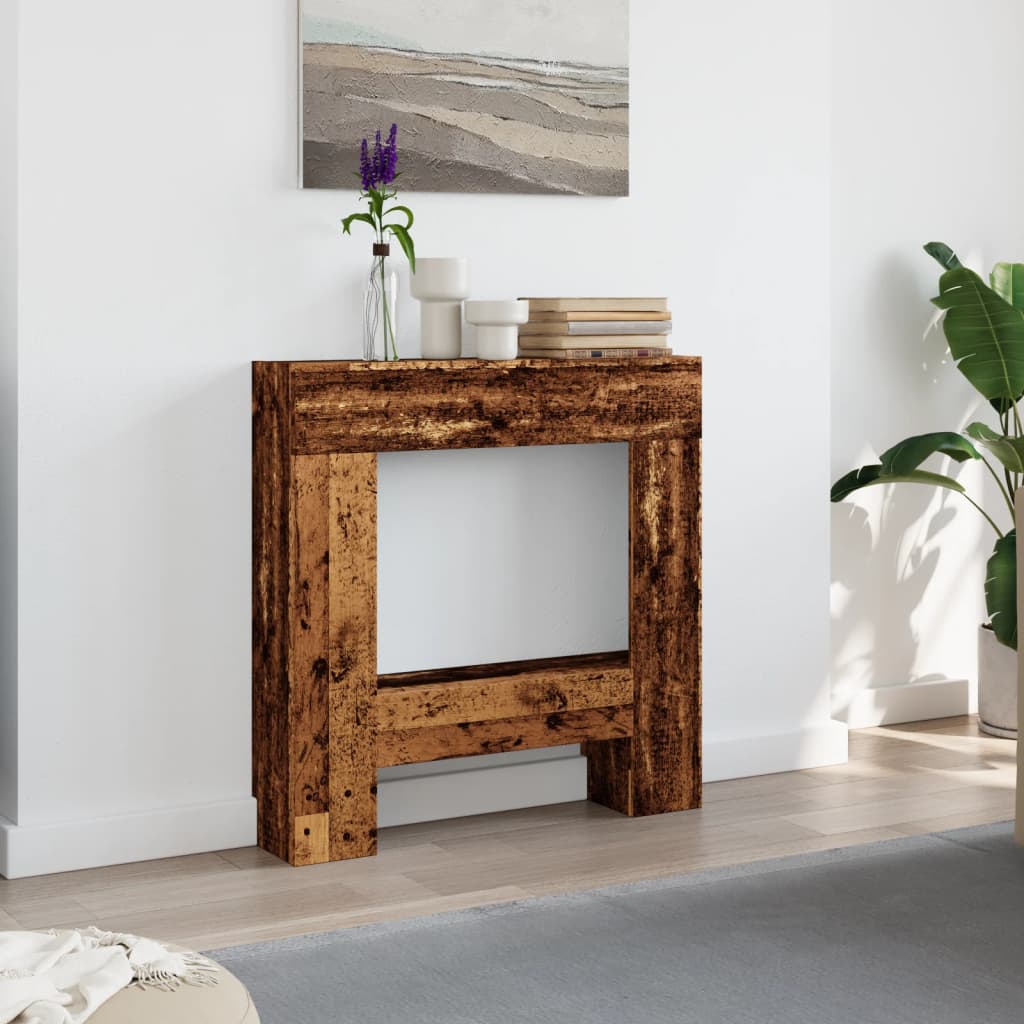 Fireplace Surround Old Wood 81x18x82 cm Engineered Wood