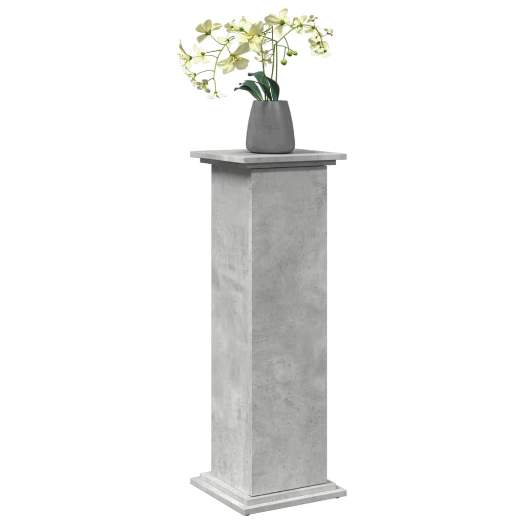 Display Stand with Storage Concrete Grey 31x30x90 cm Engineered Wood