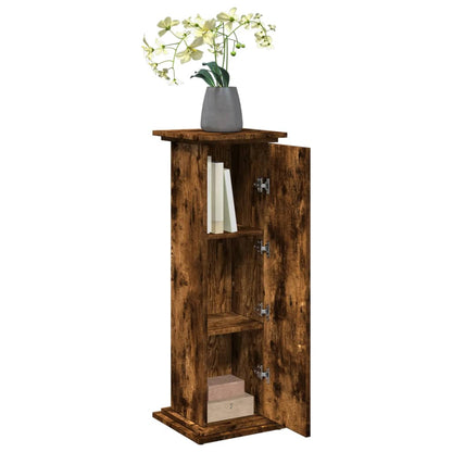 Display Stand with Storage Smoked Oak 31x30x90 cm Engineered Wood
