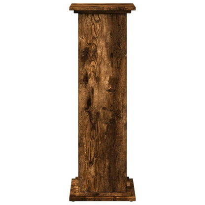 Display Stand with Storage Smoked Oak 31x30x90 cm Engineered Wood