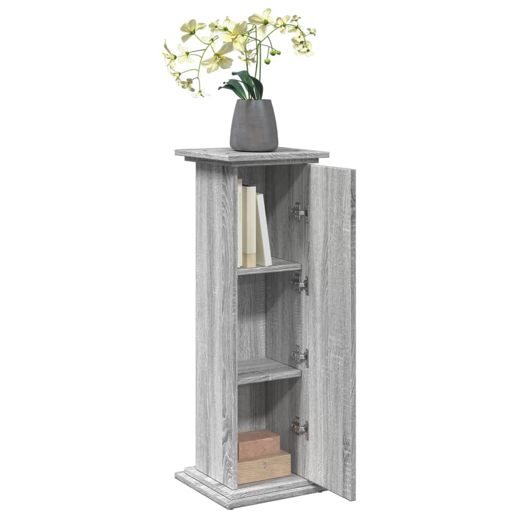 Display Stand with Storage Grey Sonoma 31x30x90 cm Engineered Wood