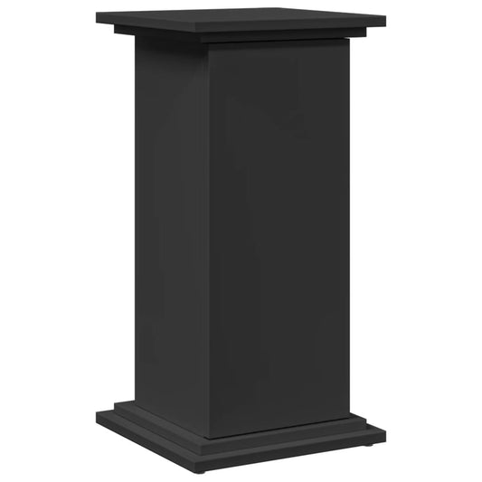 Display Stand with Storage Black 31x30x60 cm Engineered Wood