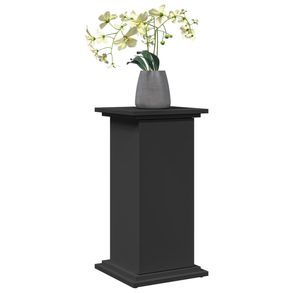 Display Stand with Storage Black 31x30x60 cm Engineered Wood