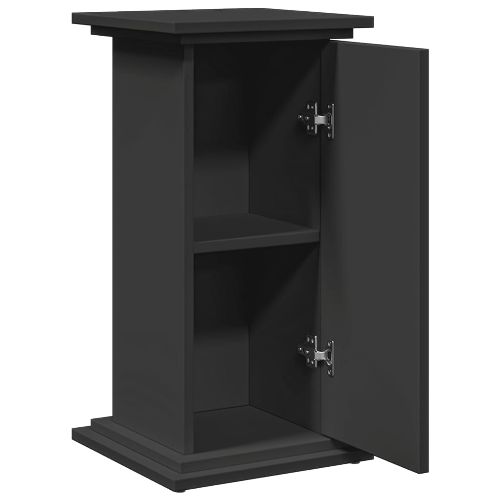 Display Stand with Storage Black 31x30x60 cm Engineered Wood