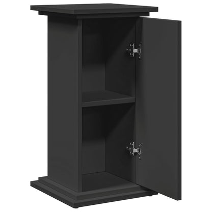 Display Stand with Storage Black 31x30x60 cm Engineered Wood