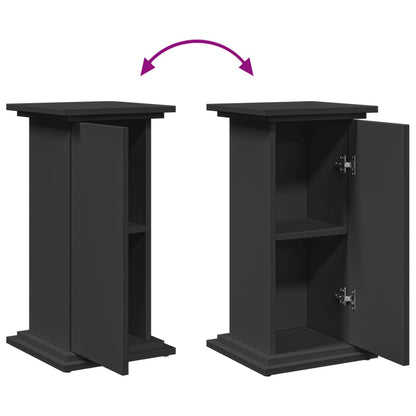 Display Stand with Storage Black 31x30x60 cm Engineered Wood