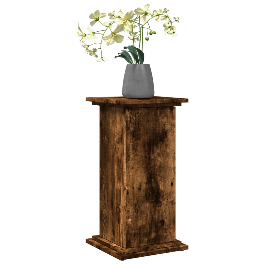 Display Stand with Storage Smoked Oak 31x30x60 cm Engineered Wood