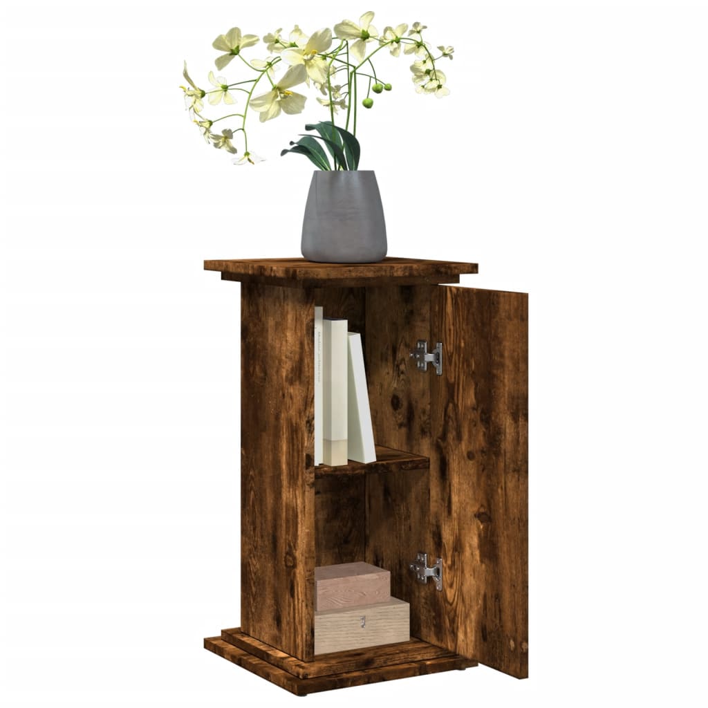 Display Stand with Storage Smoked Oak 31x30x60 cm Engineered Wood