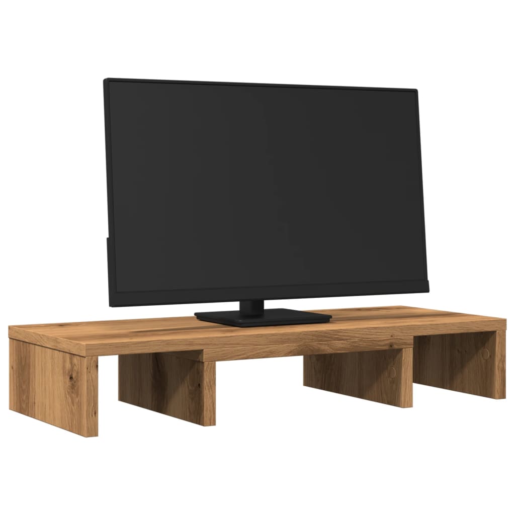 Monitor Stand Adjustable Artisan Oak 60x24x10.5 cm Engineered Wood