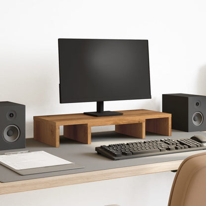 Monitor Stand Adjustable Artisan Oak 60x24x10.5 cm Engineered Wood