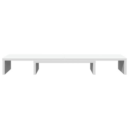 Monitor Stand Riser Adjustable White 80x24x10.5 cm Engineered Wood