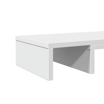 Monitor Stand Riser Adjustable White 80x24x10.5 cm Engineered Wood