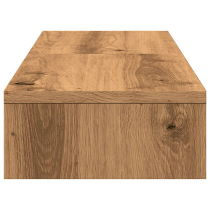 Monitor Stand Riser Adjustable Artisan Oak 80x24x10.5 cm Engineered Wood