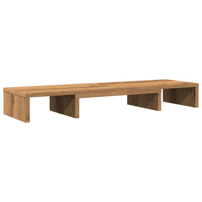 Monitor Stand Riser Adjustable Artisan Oak 80x24x10.5 cm Engineered Wood