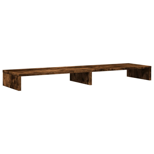 Monitor Stand Smoked Oak 100x27x10 cm Engineered Wood