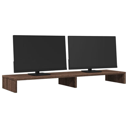 Monitor Stand Brown Oak 100x27x10 cm Engineered Wood