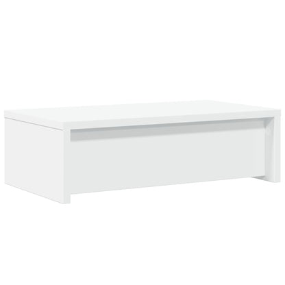 Monitor Stand with Drawers White 50x27x15 cm Engineered Wood