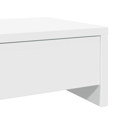 Monitor Stand with Drawers White 50x27x15 cm Engineered Wood