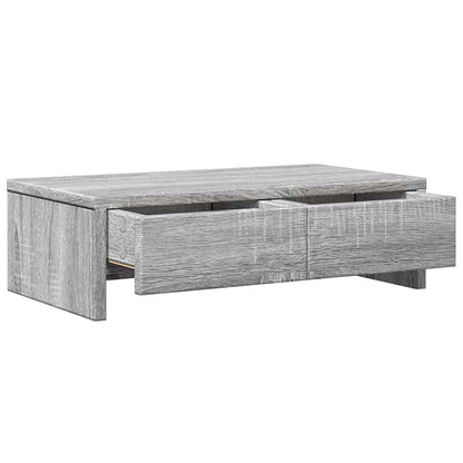 Monitor Stand with Drawers Grey Sonoma 50x27x15 cm Engineered Wood