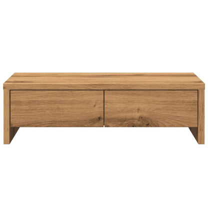 Monitor Stand with Drawers Artisian Oak 50x27x15 cm Engineered Wood