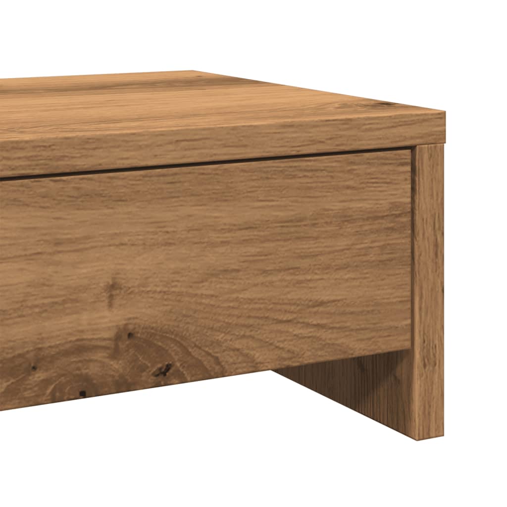 Monitor Stand with Drawers Artisian Oak 50x27x15 cm Engineered Wood