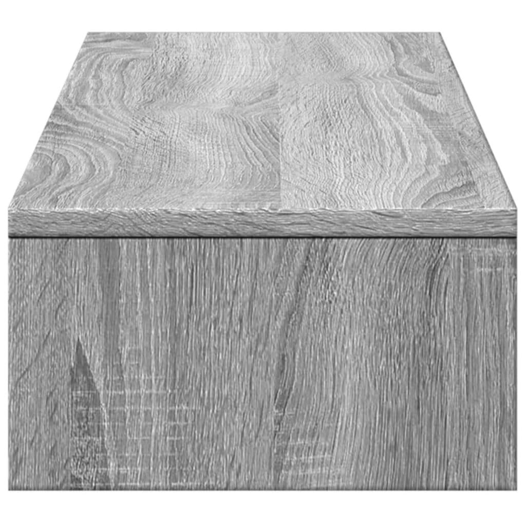 Monitor Stand with Drawers Grey Sonoma 100x27x15 cm Engineered Wood