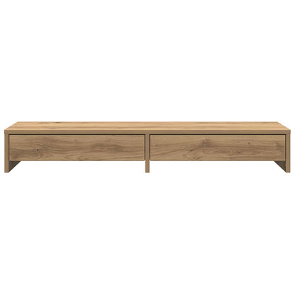 Monitor Stand with Drawers Artisian Oak 100x27x15 cm Engineered Wood