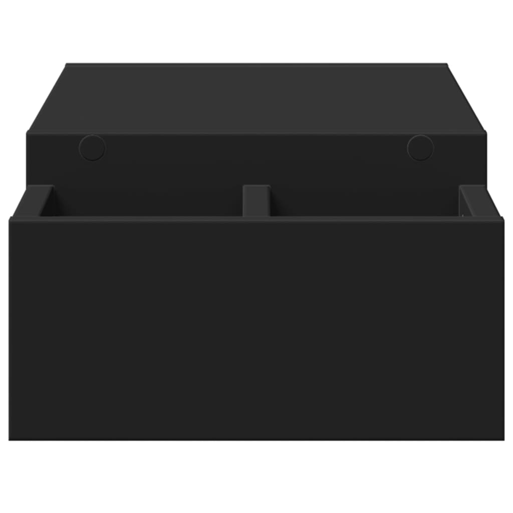 Monitor Stand with Storage Black 70x27x15 cm Engineered Wood