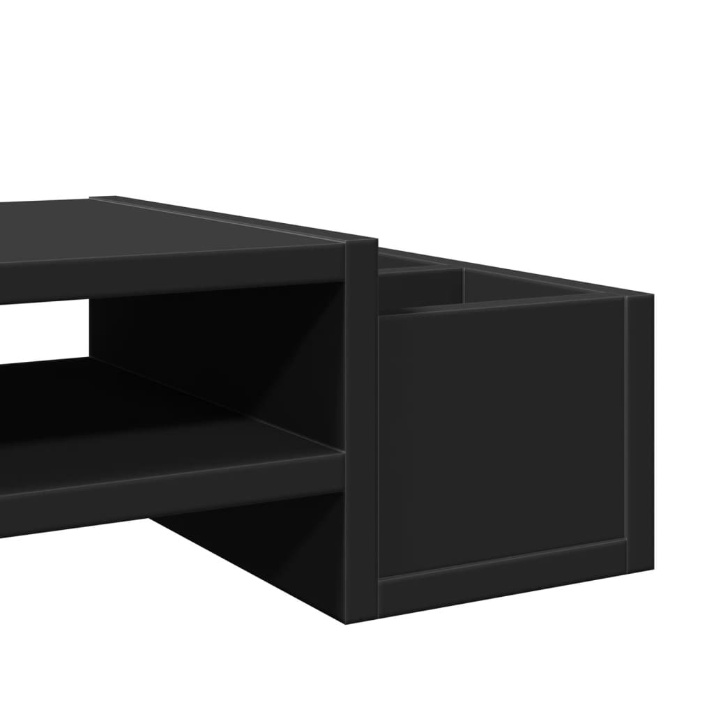 Monitor Stand with Storage Black 70x27x15 cm Engineered Wood