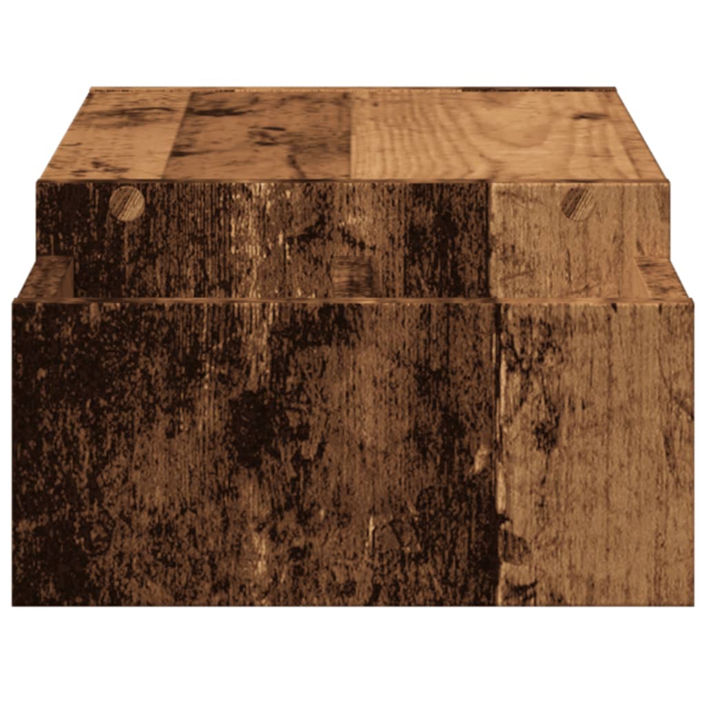 Monitor Stand with Storage Old Wood 70x27x15 cm Engineered Wood