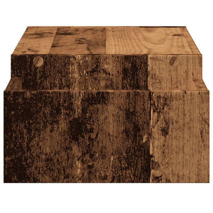 Monitor Stand with Storage Old Wood 70x27x15 cm Engineered Wood