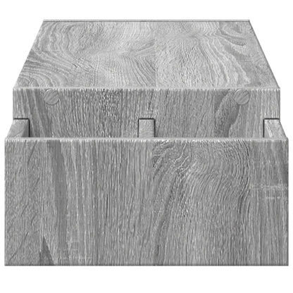 Monitor Stand with Storage Grey Sonoma 100x27x15 cm Engineered Wood