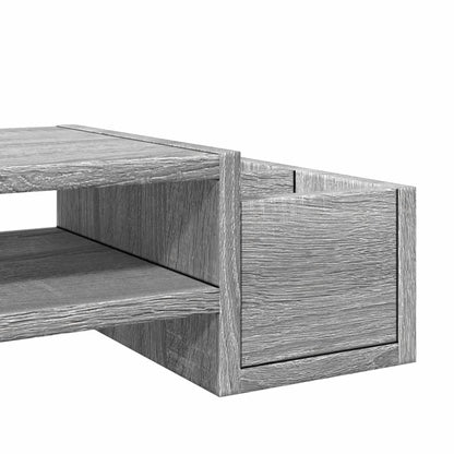 Monitor Stand with Storage Grey Sonoma 100x27x15 cm Engineered Wood