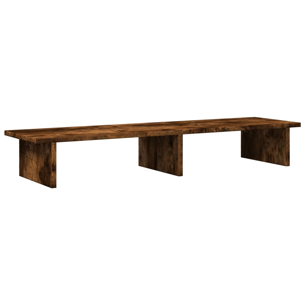 Monitor Stand Smoked Oak 100x27x15 cm Engineered Wood