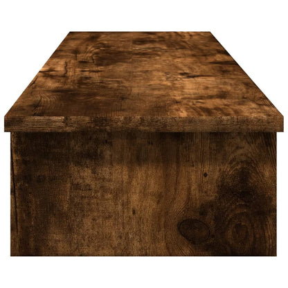 Monitor Stand Smoked Oak 100x27x15 cm Engineered Wood