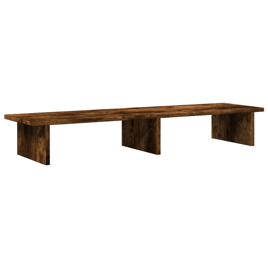 Monitor Stand Smoked Oak 100x27x15 cm Engineered Wood