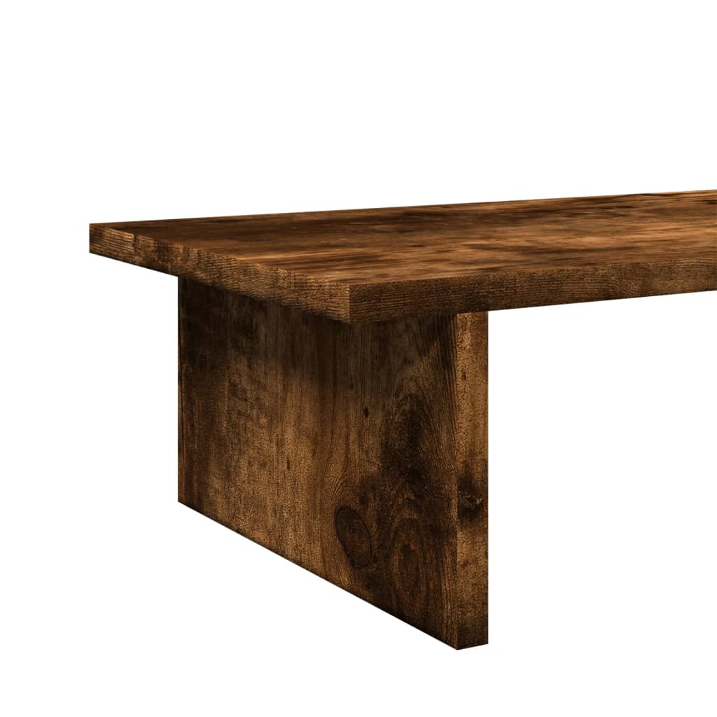 Monitor Stand Smoked Oak 100x27x15 cm Engineered Wood