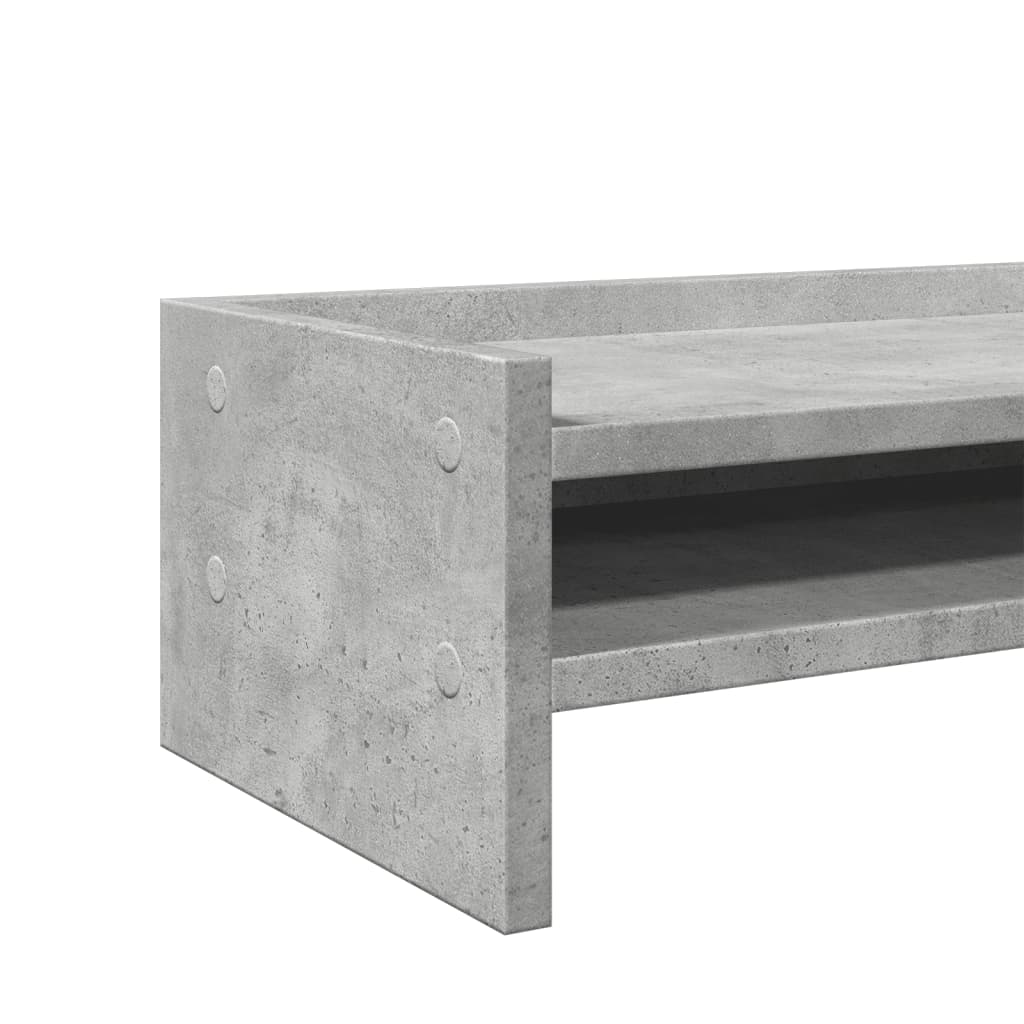 Monitor Stand Concrete Grey 42x24x16 cm Engineered Wood