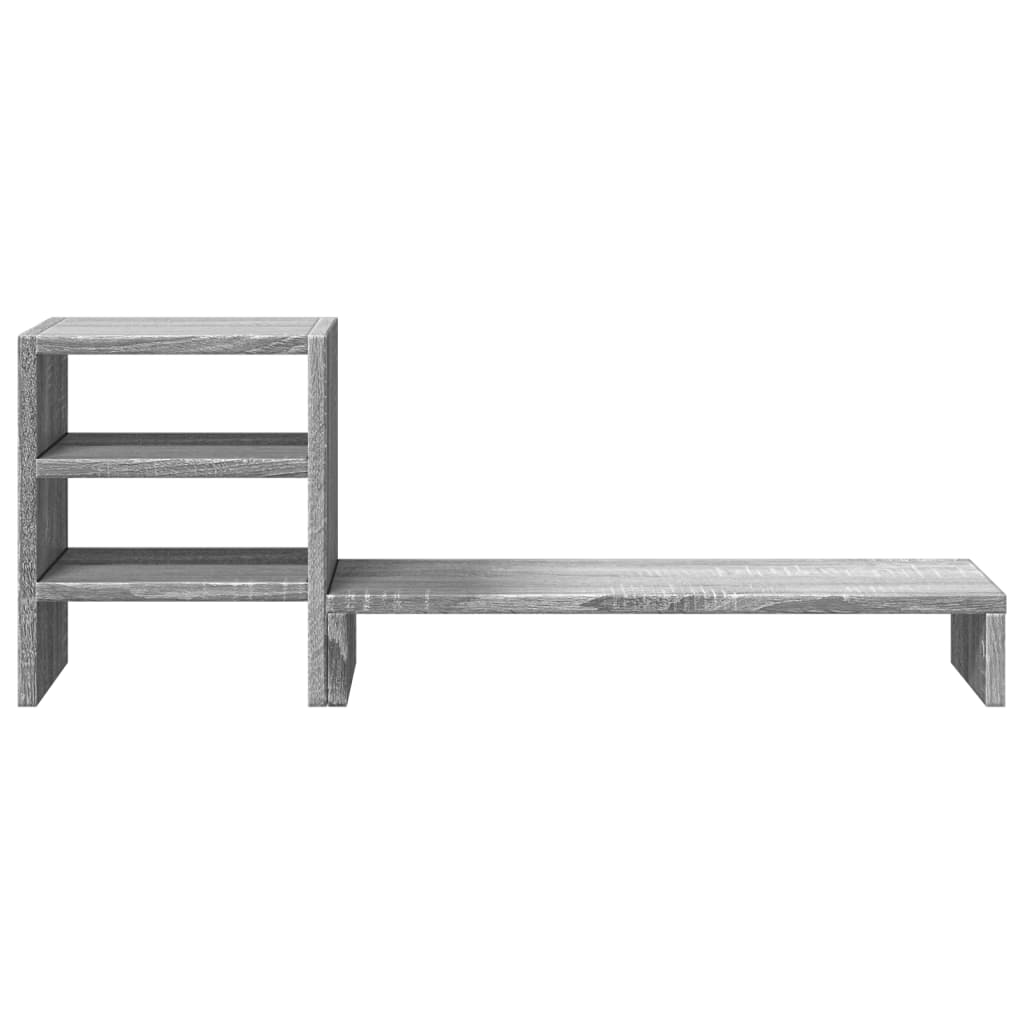 Monitor Stand with Desk Organiser Grey Sonoma Engineered Wood