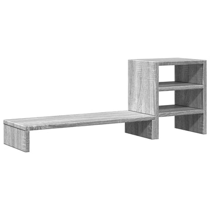 Monitor Stand with Desk Organiser Grey Sonoma Engineered Wood