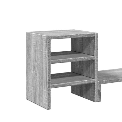 Monitor Stand with Desk Organiser Grey Sonoma Engineered Wood